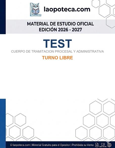 TEST. CUERPO DE TRAMITACION PROCESAL Y ADMINISTRATIVA. TURNO LIBRE - gratis pdf2