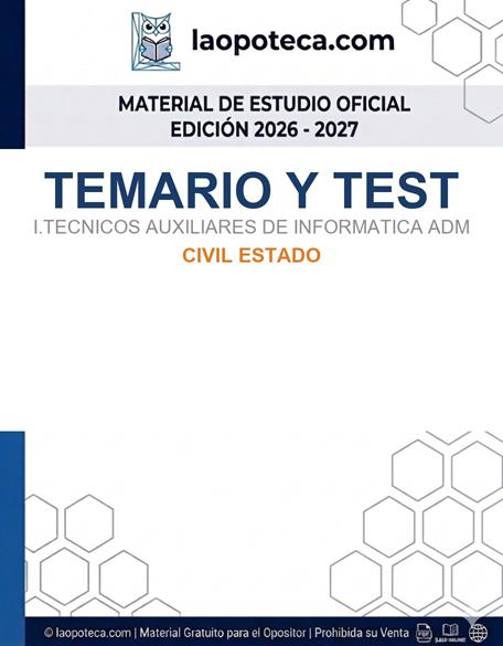 TEMARIO Y TEST. I.TECNICOS AUXILIARES DE INFORMATICA ADM. CIVIL ESTADO - gratis pdf2