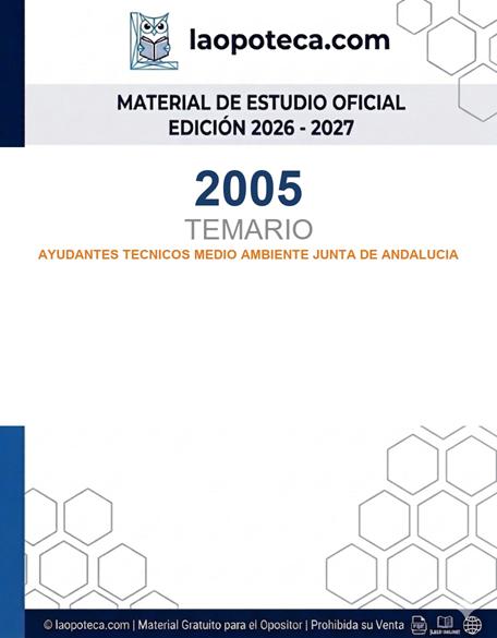 2005. TEMARIO. AYUDANTES TECNICOS MEDIO AMBIENTE JUNTA DE ANDALUCIA - gratis pdf2