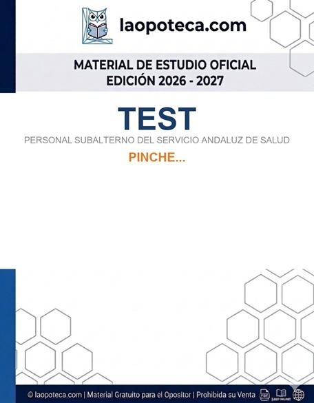 TEST. PERSONAL SUBALTERNO DEL SERVICIO ANDALUZ DE SALUD. PINCHE... - gratis pdf2