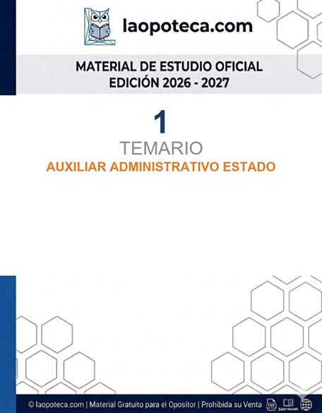 1. TEMARIO. AUXILIAR ADMINISTRATIVO ESTADO - gratis pdf2